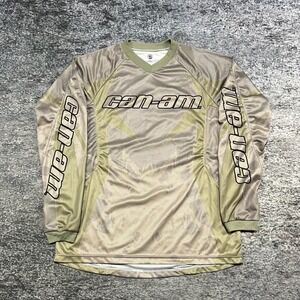 Can-am Jersey Motocross Tan Mens Medium BRP Mesh Off Road Y2K
